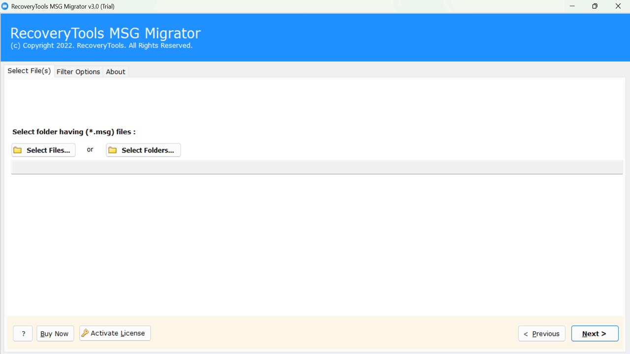 Snapshot 3 of RecoveryTools for MSG to CSV Converter