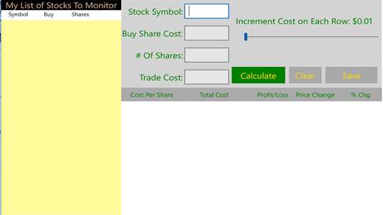 Stock Market Day Trader Calculator screenshot 1