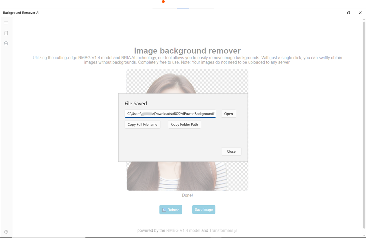 #4. Background Remover AI (Windows) Door: AI Power