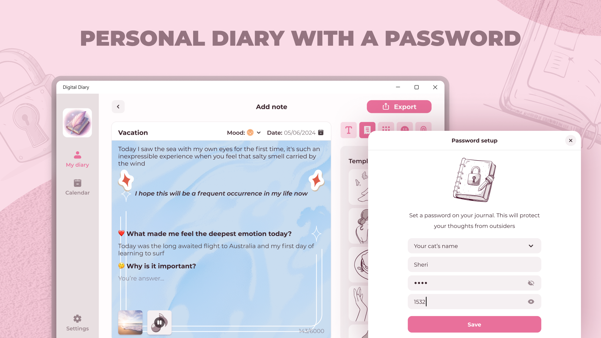 Digital Diary - Creative Day Planner screenshot