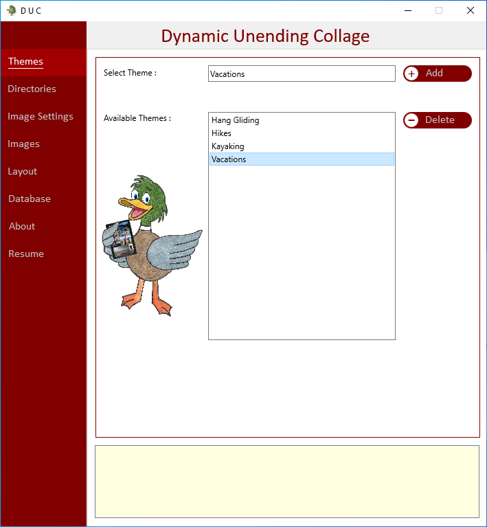 DUC (Dynamic Unending Collage) screenshot