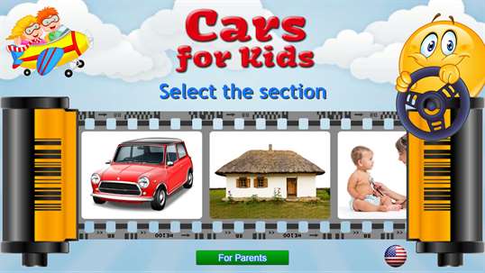 Cars for Kids - truck, tractor, vehicle sounds learning games for toddlers screenshot 1