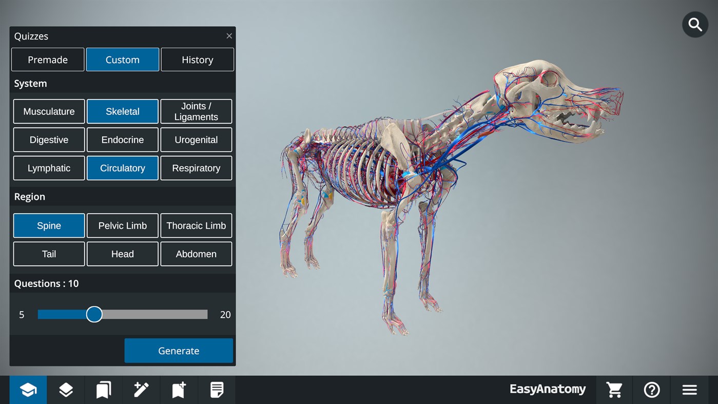 #6. EasyAnatomy - 3D Canine Anatomy (Windows) Podle: LlamaZOO Interactive Inc.