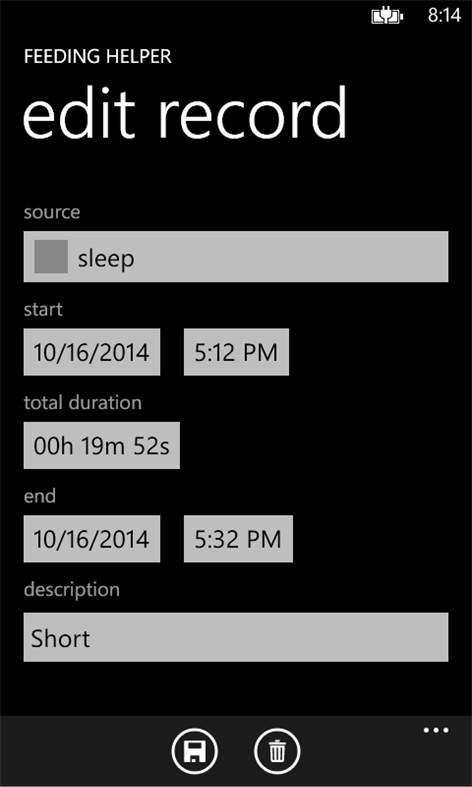 Feeding Helper Screenshots 2