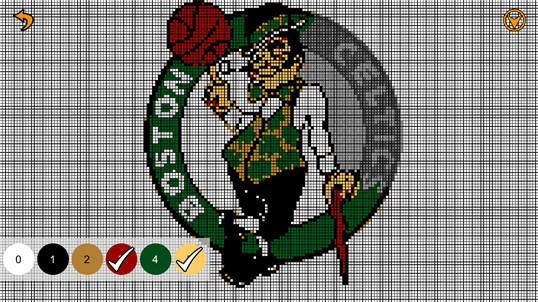 Basketball Logo Color by Number - Pixel Art Coloring Book screenshot 1