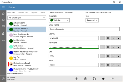PasswordSaver Screenshots 1