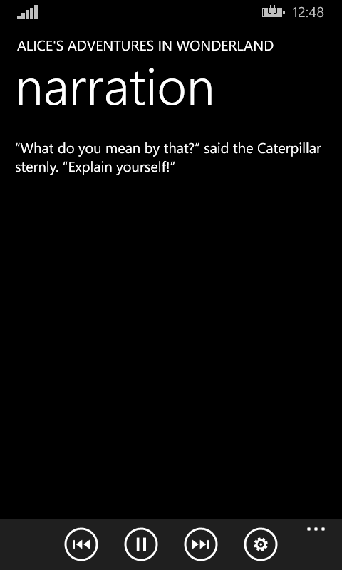 Narration in all installed languages.