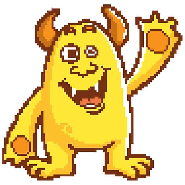 Monsters Color By Number: Pixel Art, Gigantic Ghosts Coloring Book