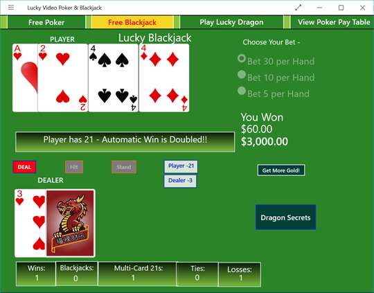 Lucky Video Poker & Blackjack screenshot 5