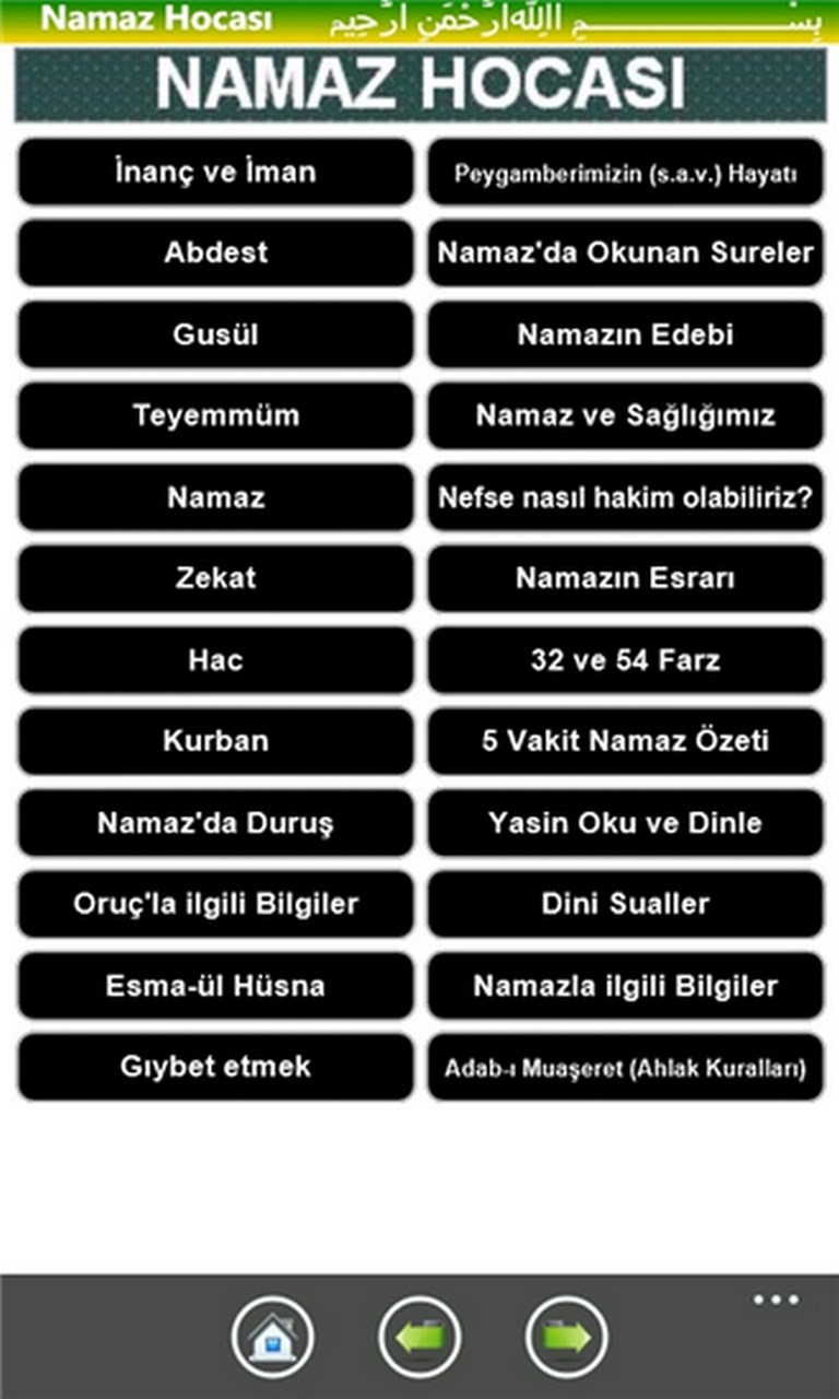 Bes Vakit Namaz Tablosu Dinimiz Islam