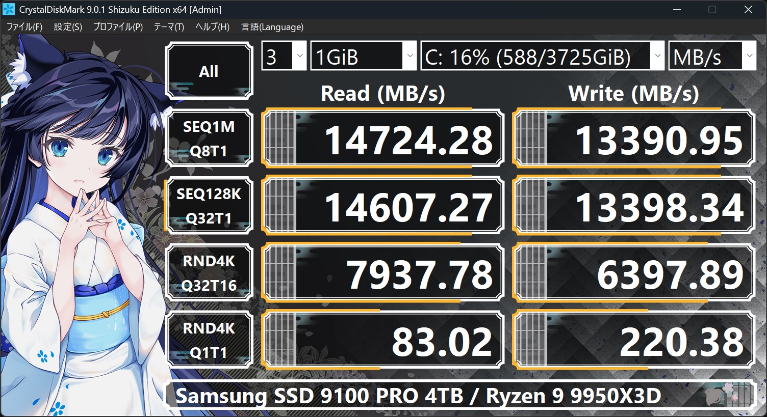 CrystalDiskMark Shizuku Edition - Windows にダウンロードして