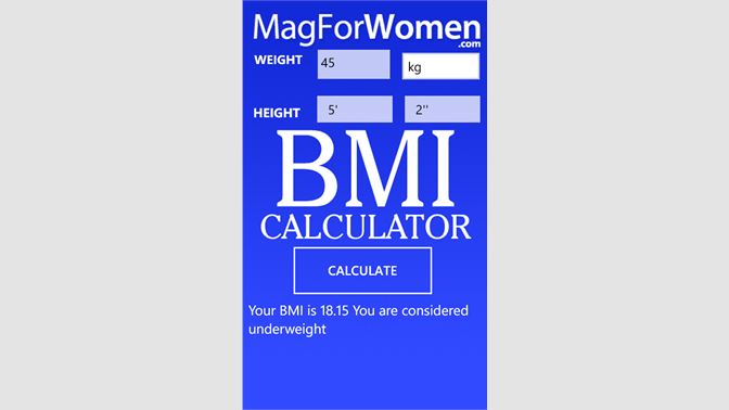 Get Bmi Calculator Microsoft Store