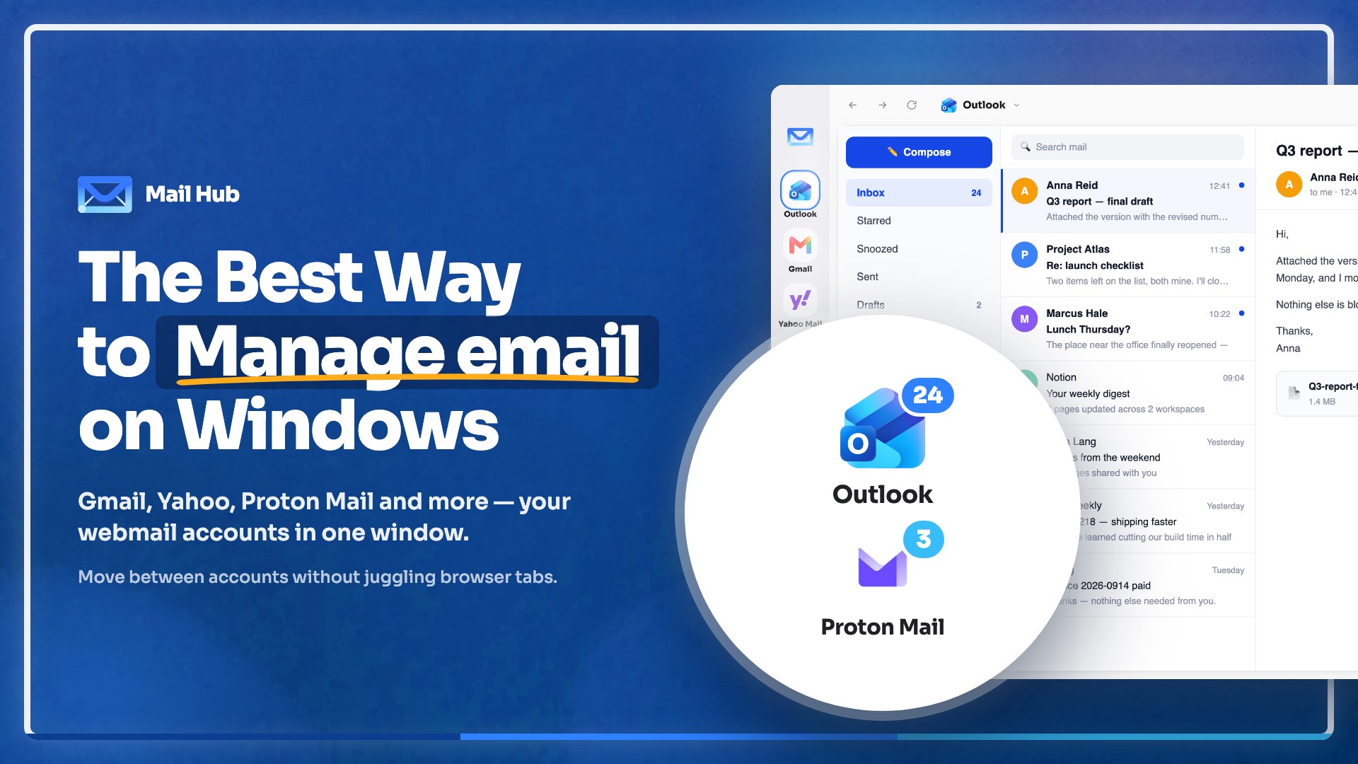 Mail Hub: Email & Inbox screenshot