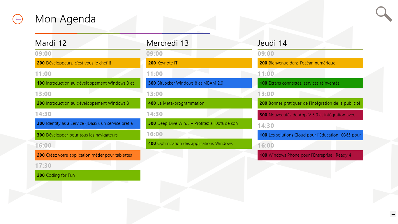 Préparez votre agenda