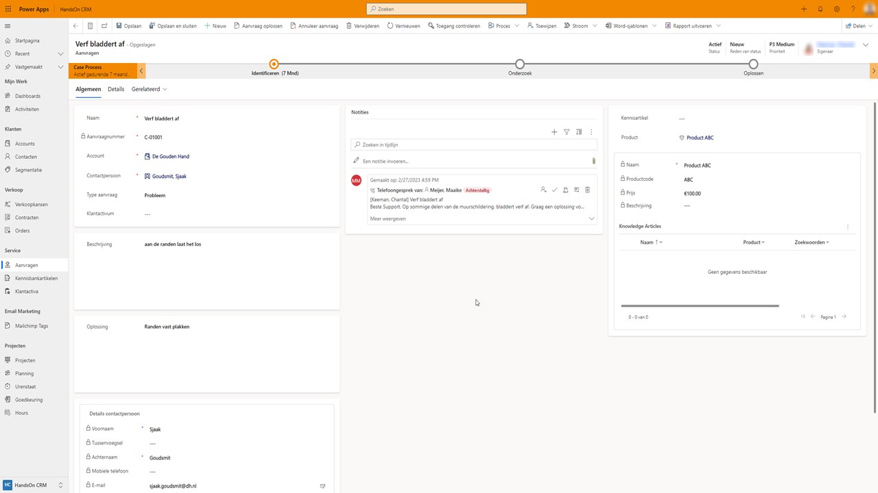 Snapshot 6 of HandsOn CRM