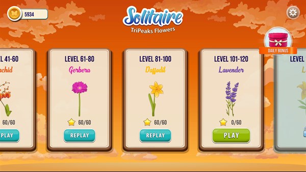 Solitaire TriPeaks Flowers — 9