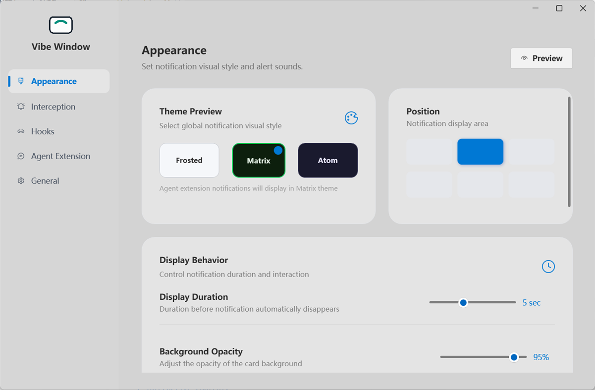 #1. VibeWindow (Windows) بواسطة: twocold