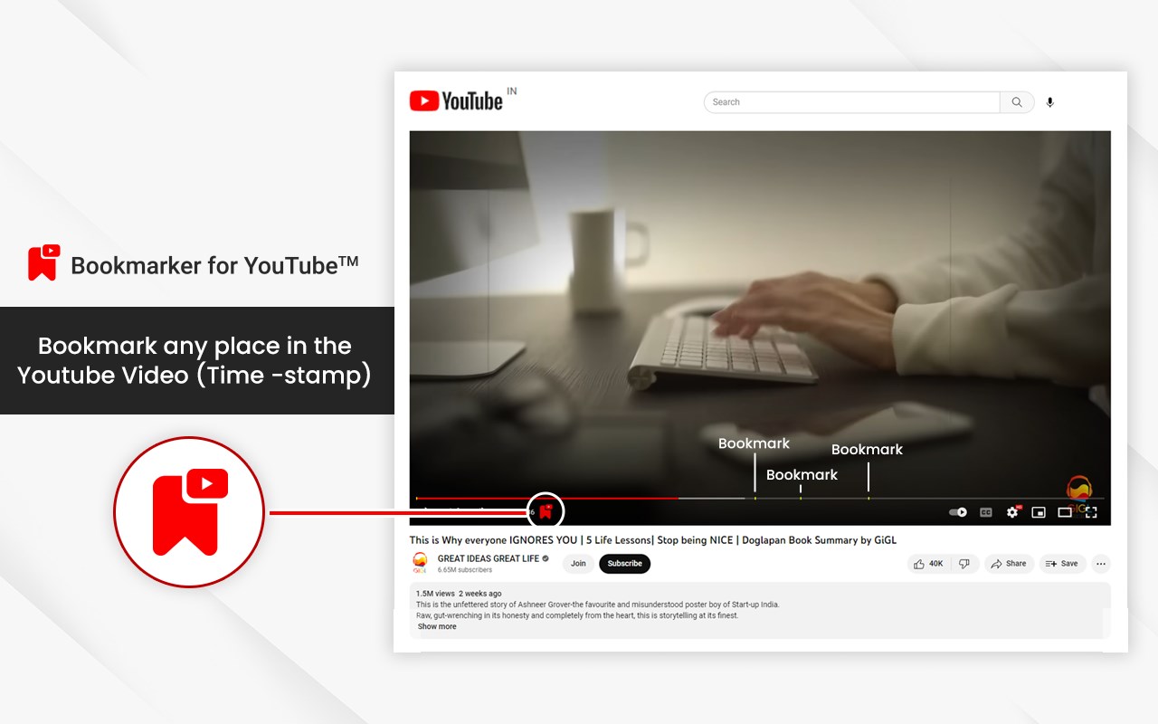 Bookmarker for YouTube™