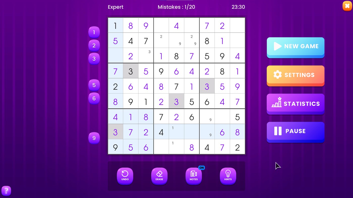 #7. Classic Sudoku PRO - PC & XBOX (Xbox) Podle: PandaSoftwares
