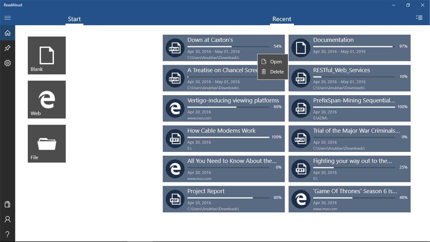 #1. ReadAloud (Windows) Podle: Optimilia Studios