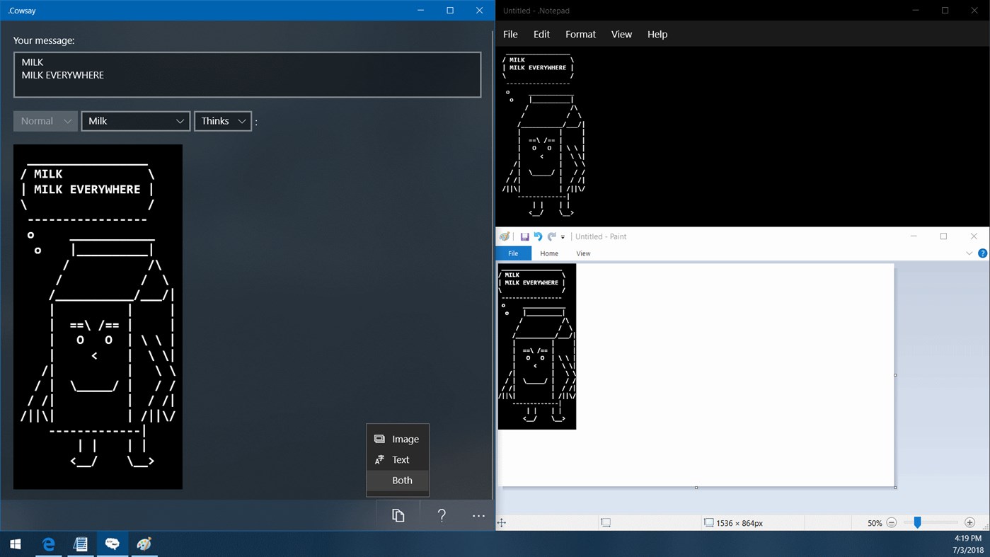 #2. .Cowsay (Windows) 由: Hereafter2