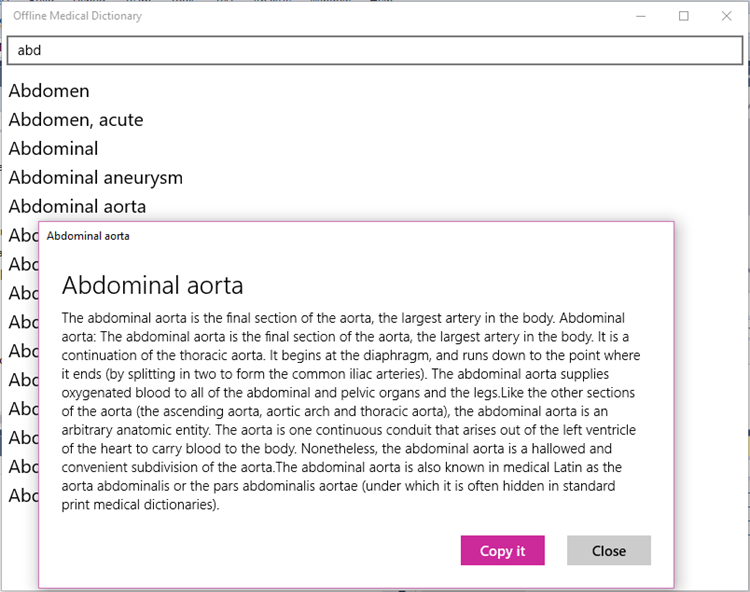 Offline Medical Dictionary - PC - (Windows)
