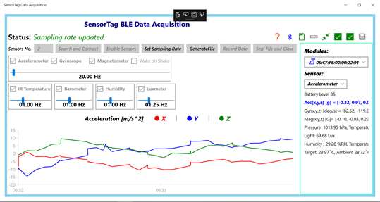 SensorTag Data Acquisition screenshot 5