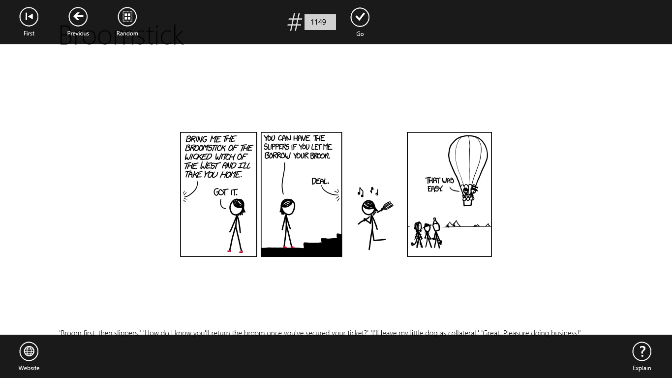 Przeglądarka XKCD for Windows 10