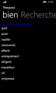 Synonymes français screenshot 3