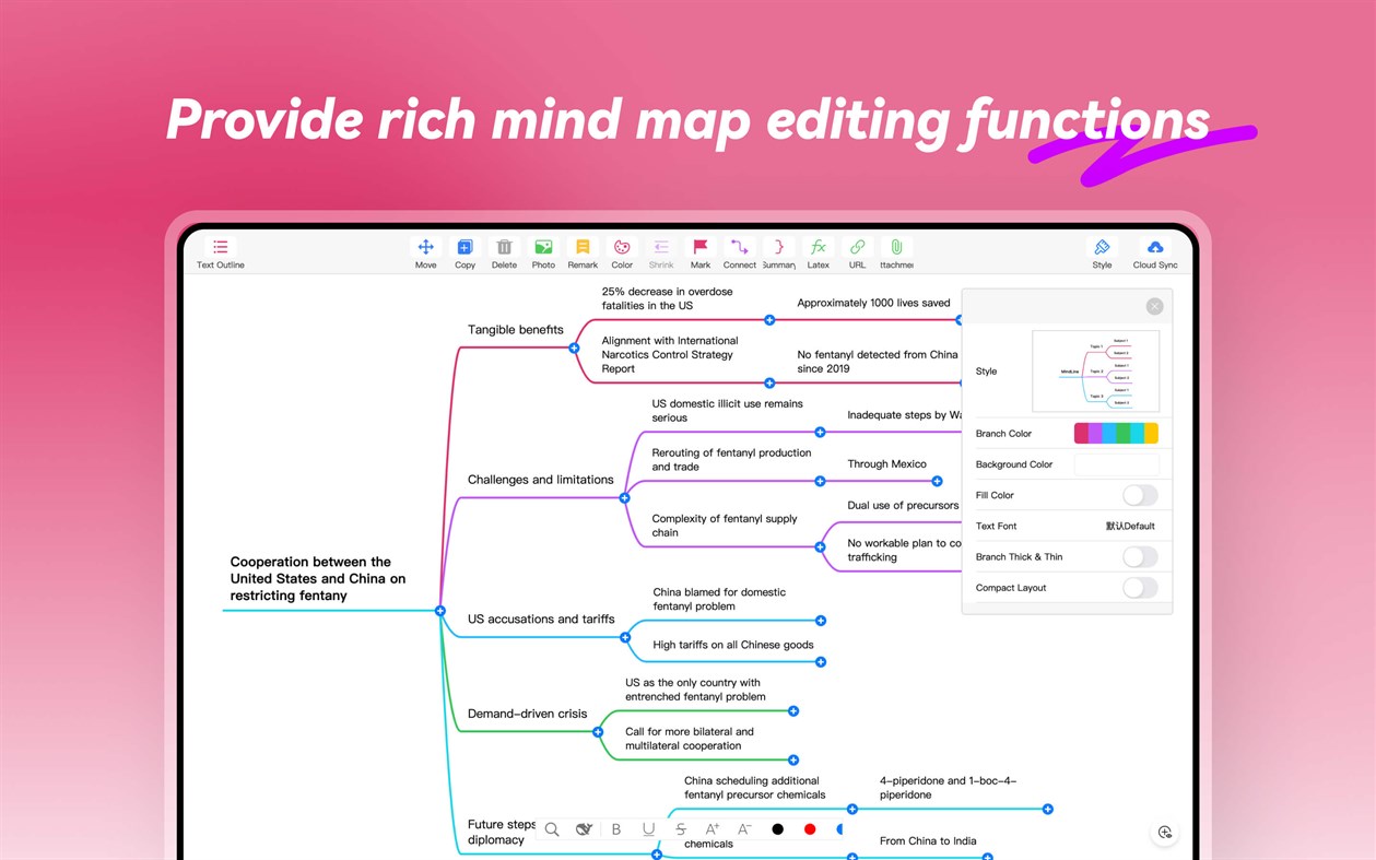 #1. MindLine Mind Map (Windows) 来自: Zhanhui Chen