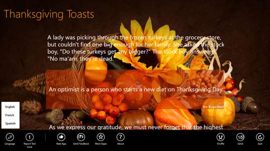 Thanksgiving Toasts screenshot 2
