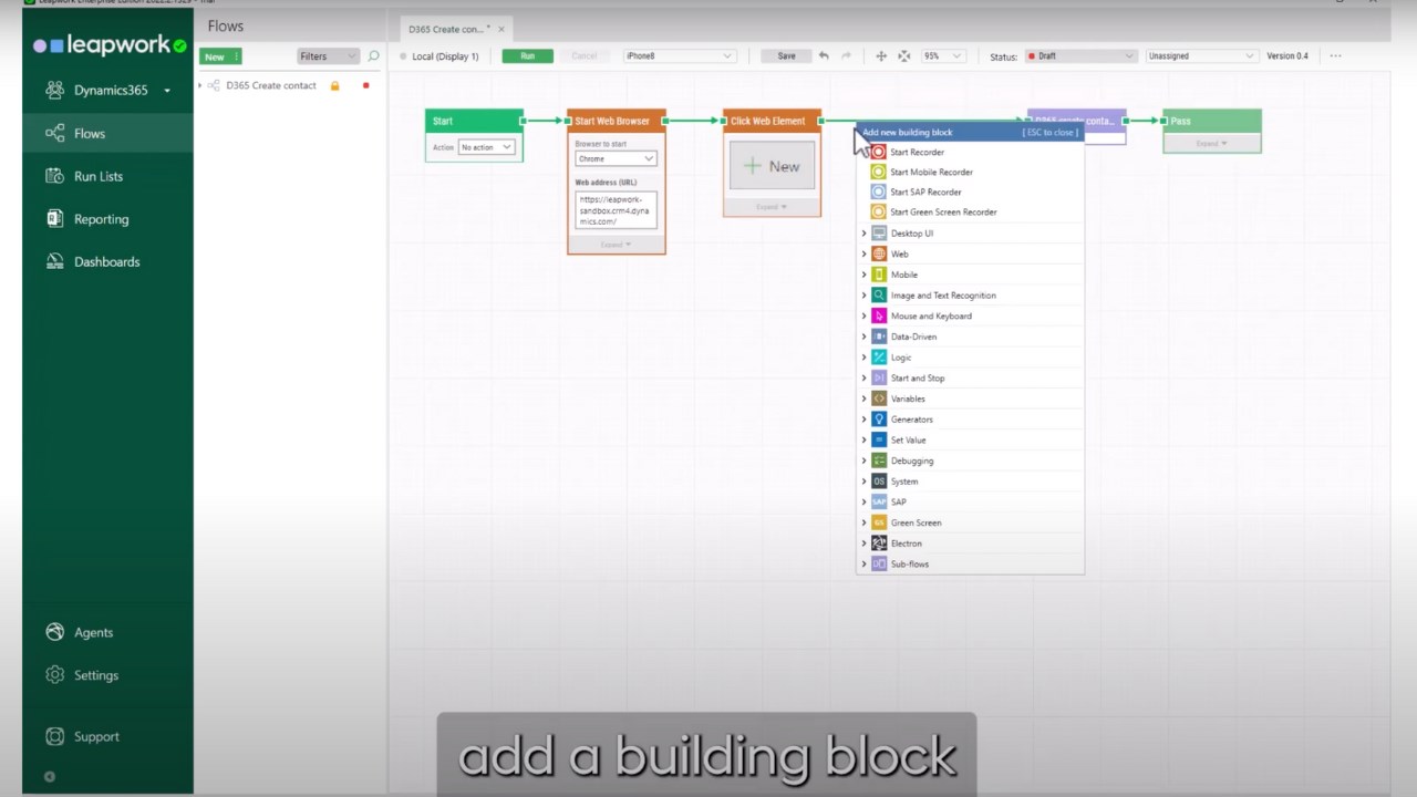 Snapshot 1 of Leapwork Automation Platform