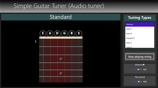 Simple Guitar Tuner screenshot 1