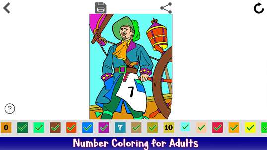 Pirates Color by Number - Coloring Book Pages screenshot 4