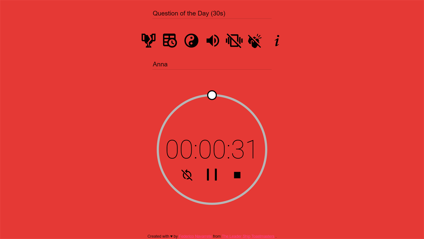 #5. Toastmasters Timer Pro (Windows) By: FANMixco
