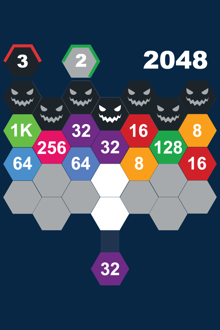 Download 2048 Hexa Monsters Attack: Shoot n Merge Numbers