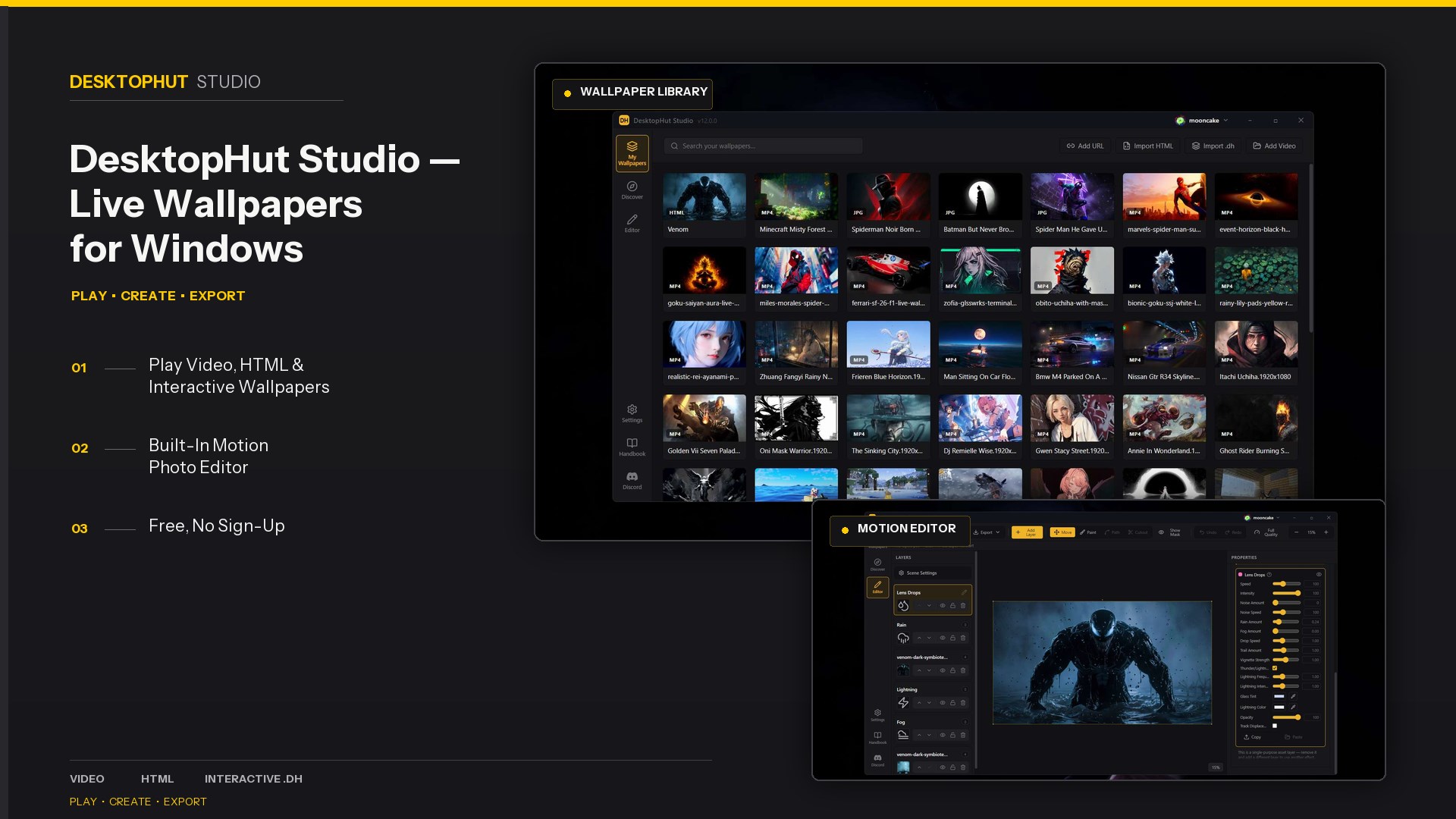 DesktopHut – Live & Animated Wallpapers screenshot