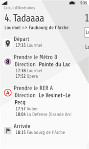 Paris Transports horaires WP7 screenshot 6