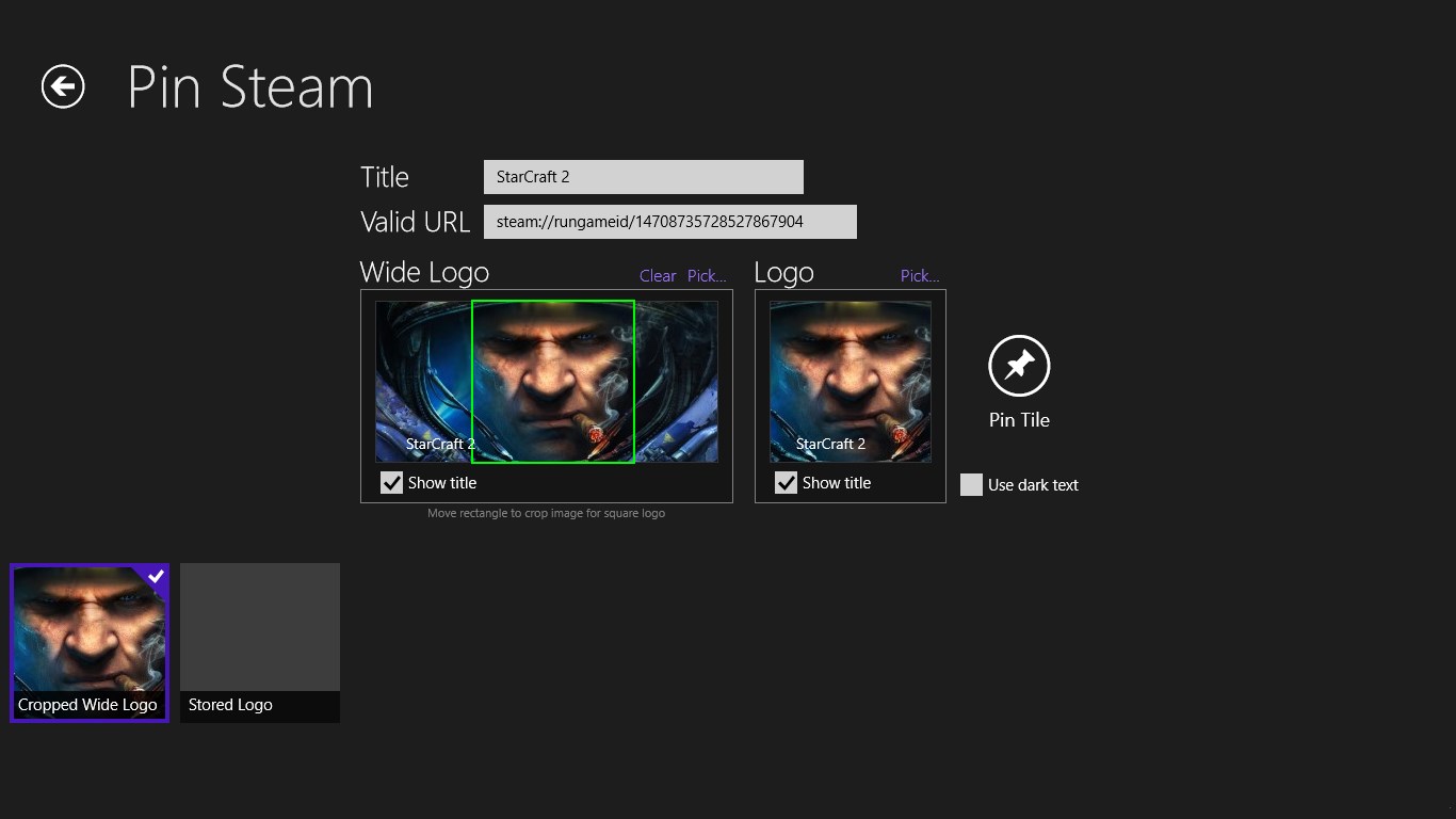 Pin Steam for Windows 10