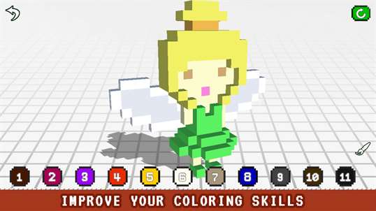 Fairy 3D Color by Number - Voxel Coloring Book screenshot 1