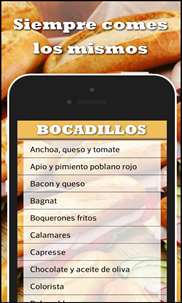 Guía de bocadillos screenshot 2