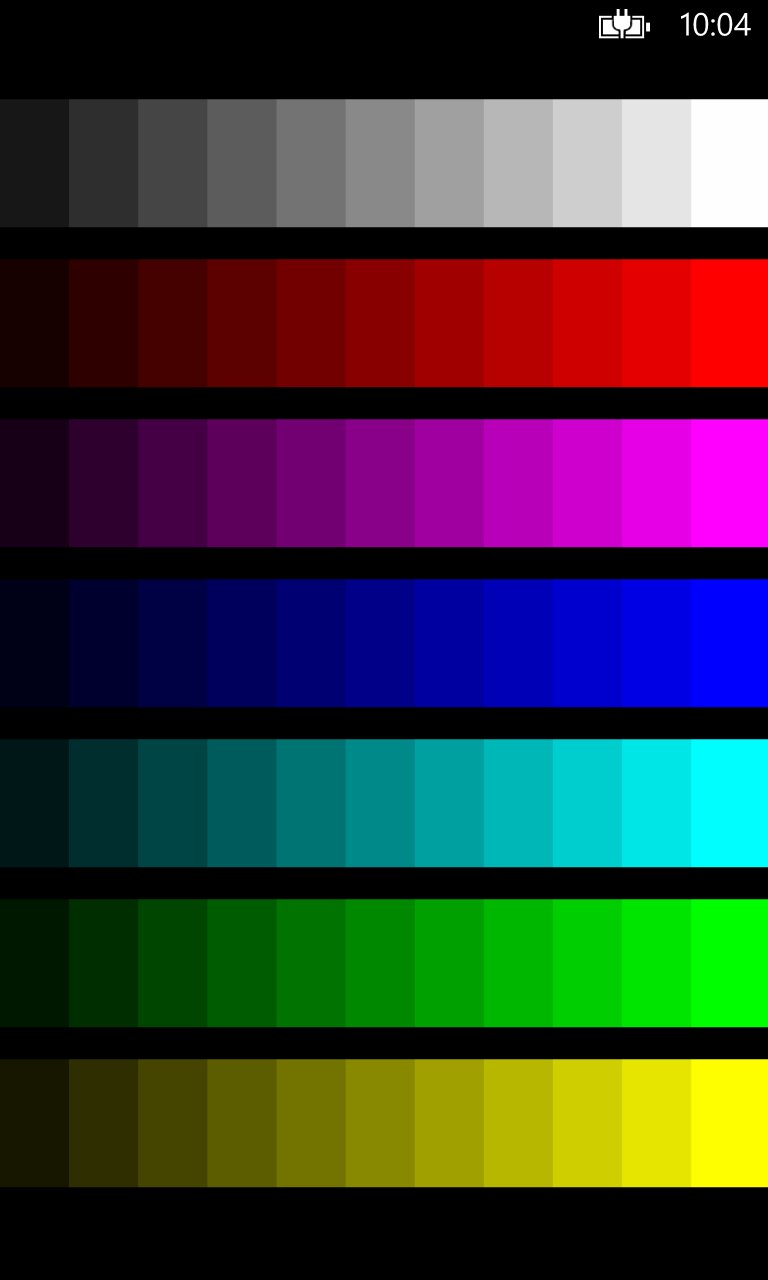 Display Test for Windows 10 Mobile