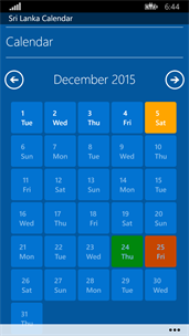 Sri Lanka Calendar screenshot 3