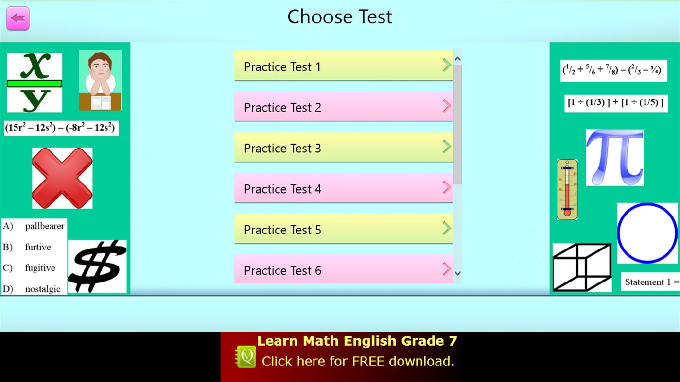 #3. QVprep Lite Math English Grade 6 (Windows) 由: PJP Consulting LLC