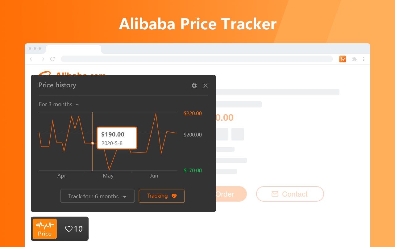 AliPrice Price Tracker for China import