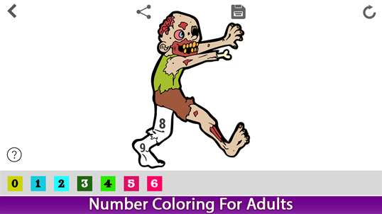 Zombie Color By Number: Horror Coloring Book screenshot 2