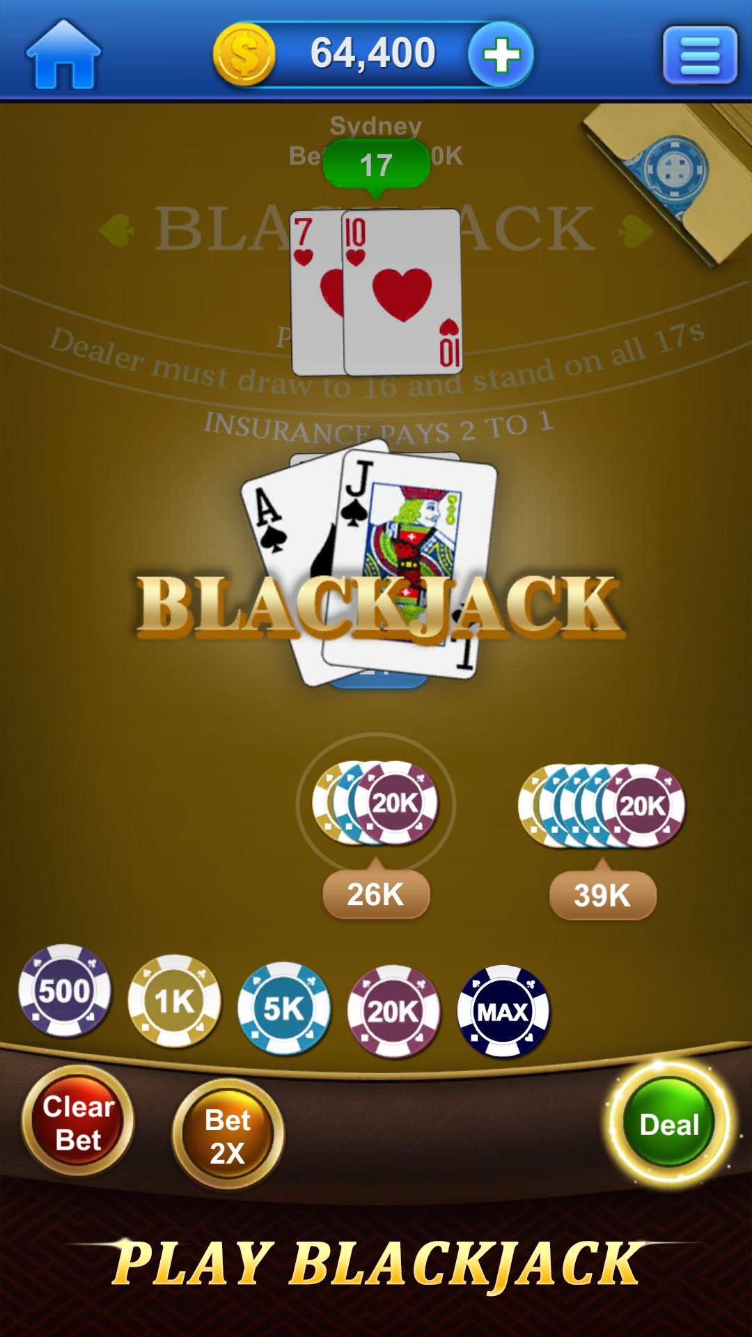Screenshot 3 BlackJack 21 Pro! windows