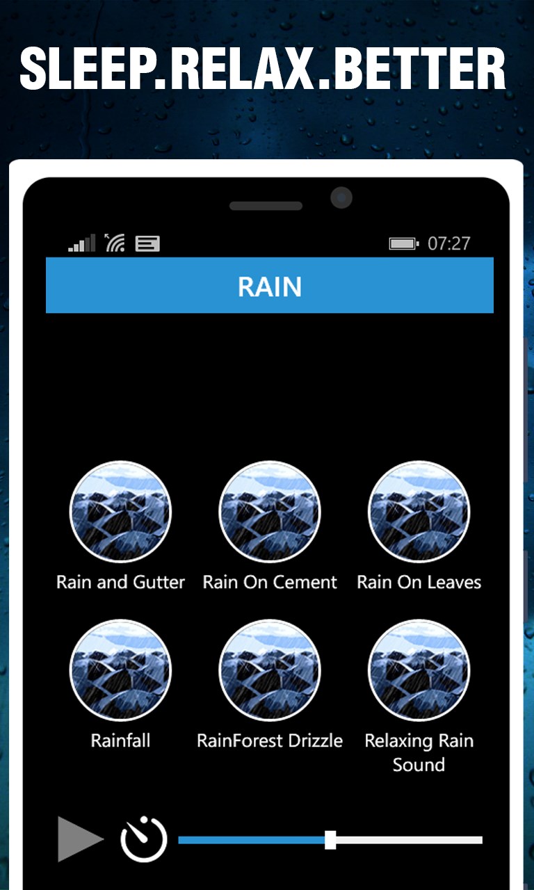 Rain O Rain Sleep Sounds (PREMIUM) for Windows 10 Mobile