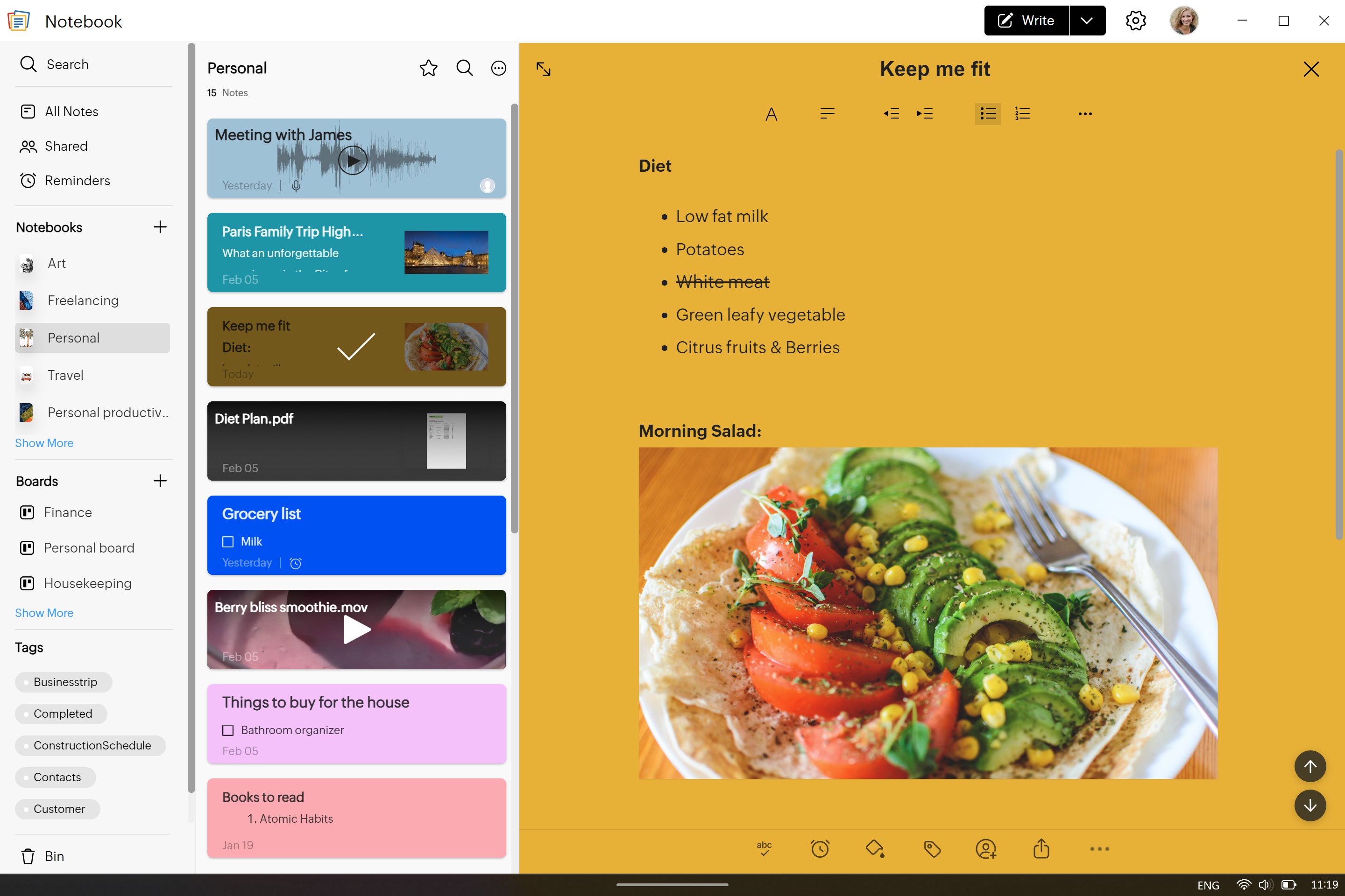 Zoho Notebook – Notes, Tasks & Checklists screenshot