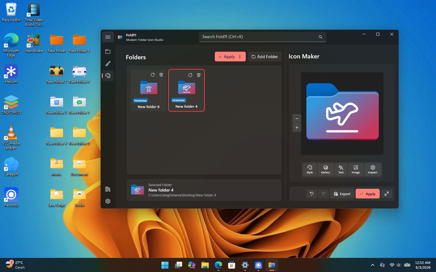 Fold11 - Folder Icon Maker screenshot